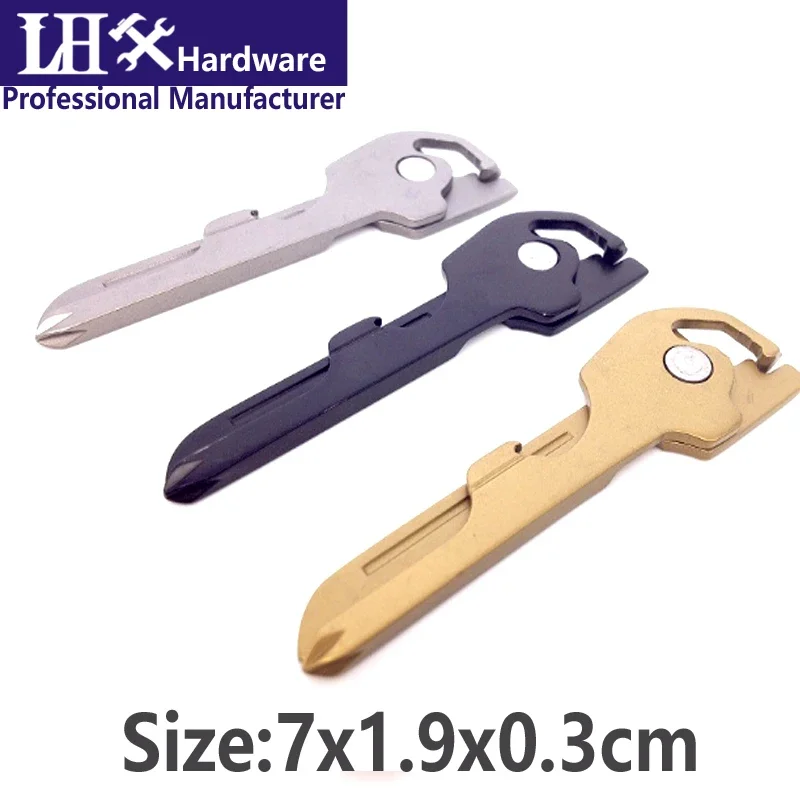 Multi Folding Hand Tool Set Keychain Phillips Flat-blade Screwdriver Corkscrew Knife for Outdoor Travel Camping LHX HX05 G