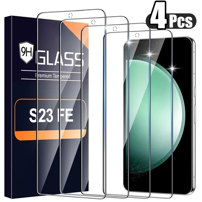 1-4Pcs Screen Protectors for Samsung Galaxy S23 FE 9H Hardness Tempered Glass HD Clear Protective Film for Samsung S23FE