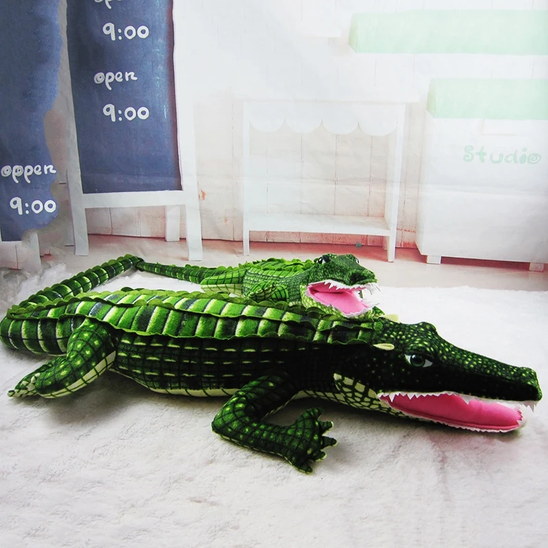 HOT-100Cm Stofftier Echt Leben Alligator Plüsch Spielzeug Simulation Krokodil Puppen Kawaii Kreative Kissen Für Kinder Geschenke