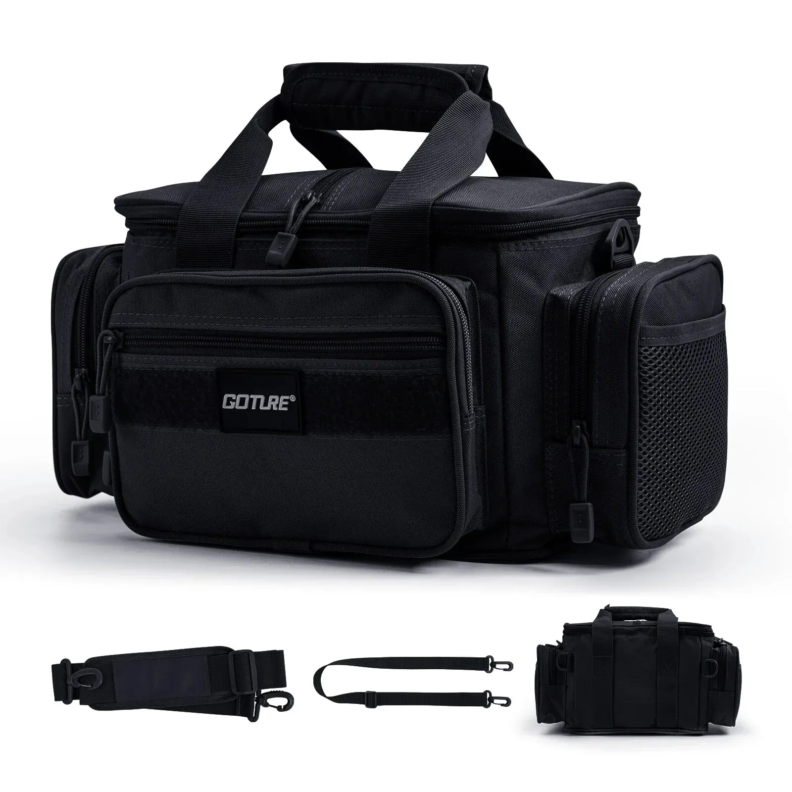 Goture Angelgerät Taschen 38*23*19 cm Schulter Tasche Hohe Kapazität 600D Oxford Tuch Outdoor Radfahren Rucksack Camping picknick Tasche 10