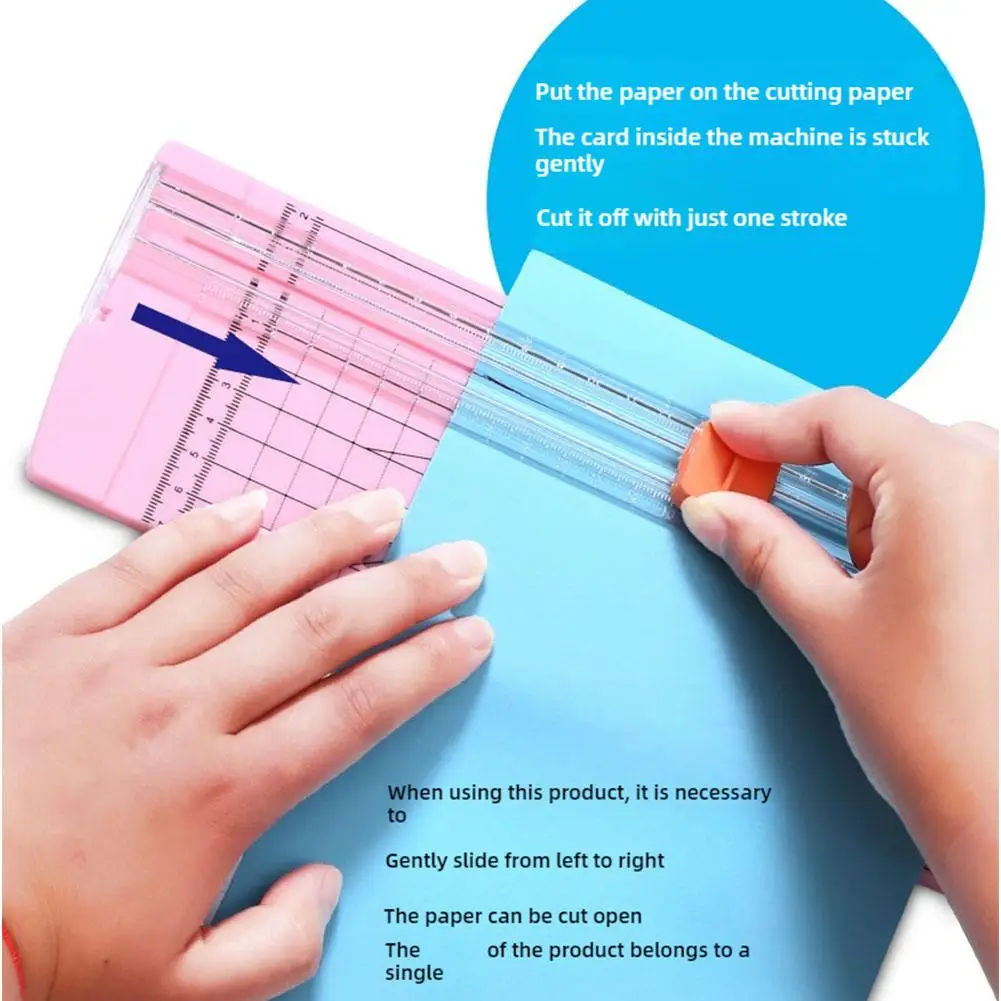 1 шт., резак для бумаги формата А4, безопасная защита и боковая линейка, инструмент для скрапбукинга для бумаги ручной работы, купонов, этикеток