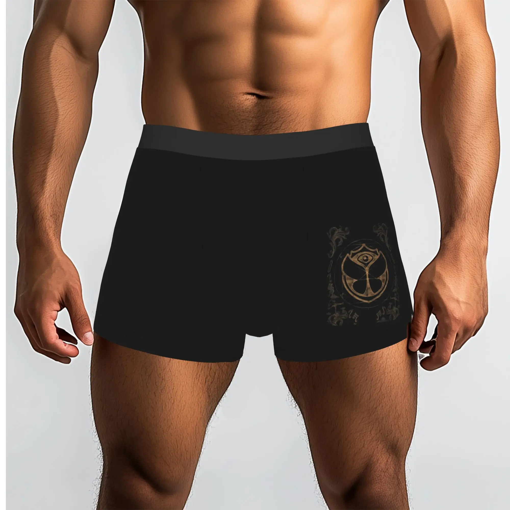 Custom Male Funny Tomorrowland Logo Underwear  Boxer Briefs Stretch Shorts Panties Underpants