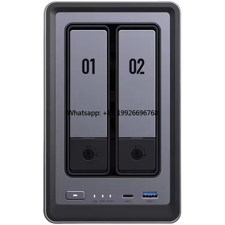 

UGREEN NASync DXP2800 Настольный компьютер NAS с 2 отсеками, четырехъядерный процессор N100, сетевое хранилище (без дисплея)