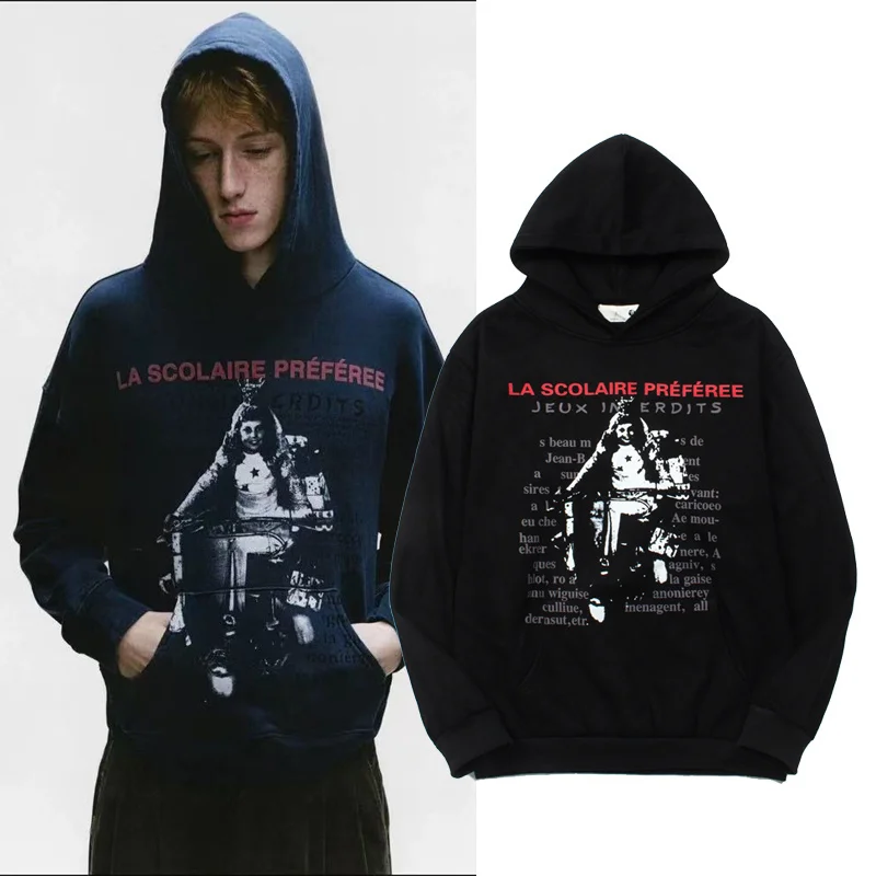 

Trendy Streetwear Fce Hoodie Men's Printed Oversized Cotton Sweatirt Casual Comfortable Long Sve Hooded Jaet