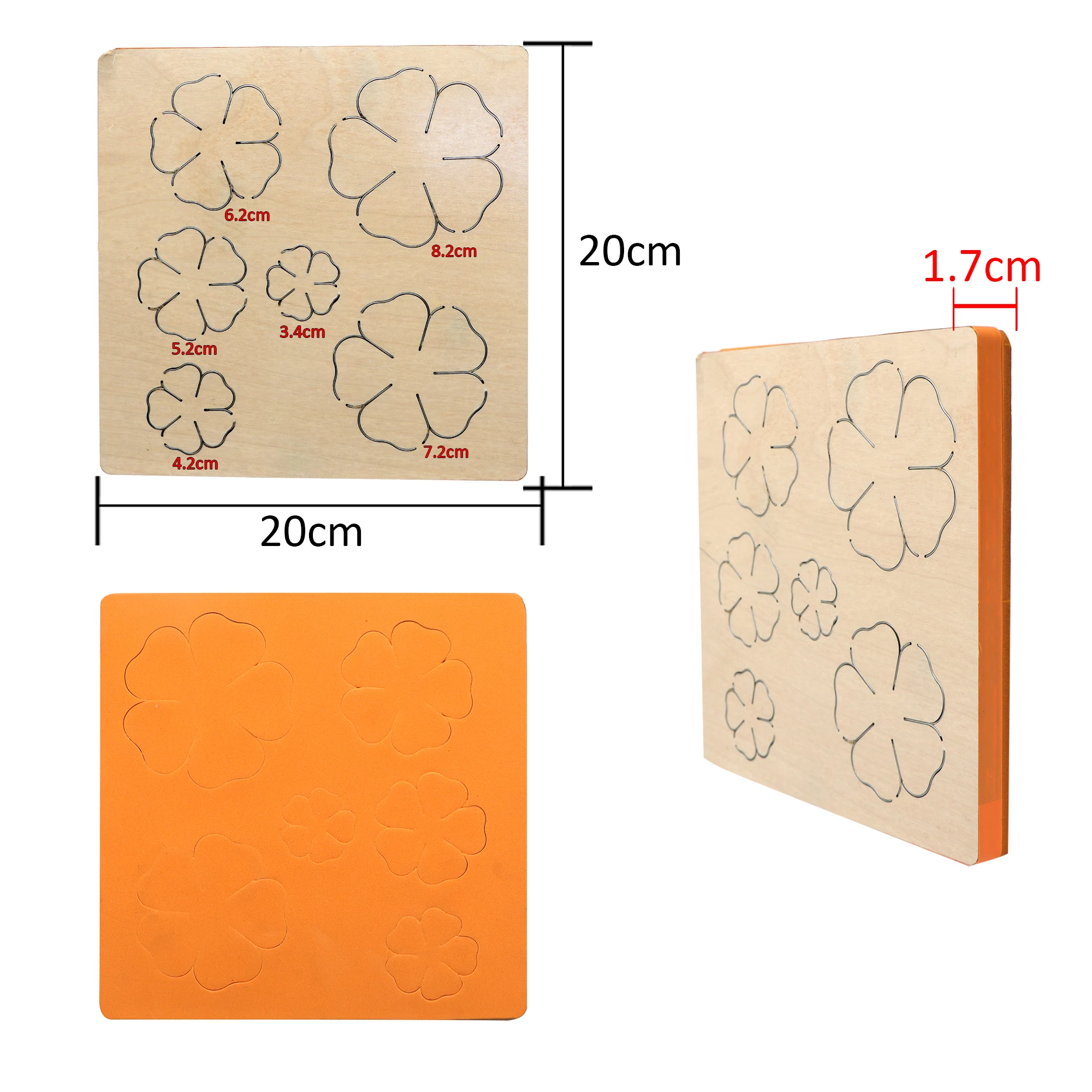 Diy Knife Mold Flower Number Heart Shape Wooden Cutting Dies Non-woven Leather Cutting For Common Big Shot And Machines S
