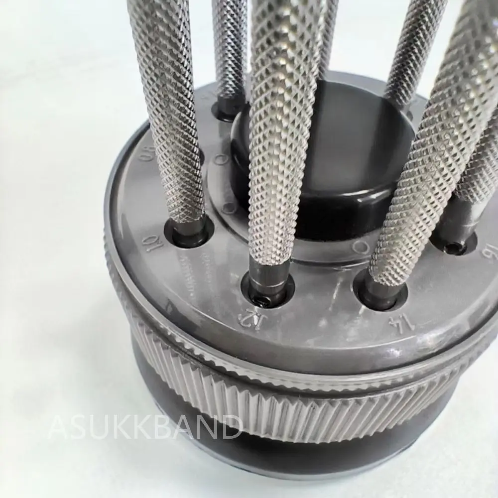 9 buah alat pembuat jam 0.8mm-2.0mm, Set Obeng Phillips datar berslot, Kit perbaikan kacamata Mini, Penyimpanan obeng