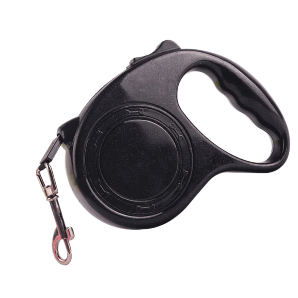 

5M Automatic Retractable Dog Leash Black Telescopic Traction Rope Large Handle Braking System Pet Lead for Small