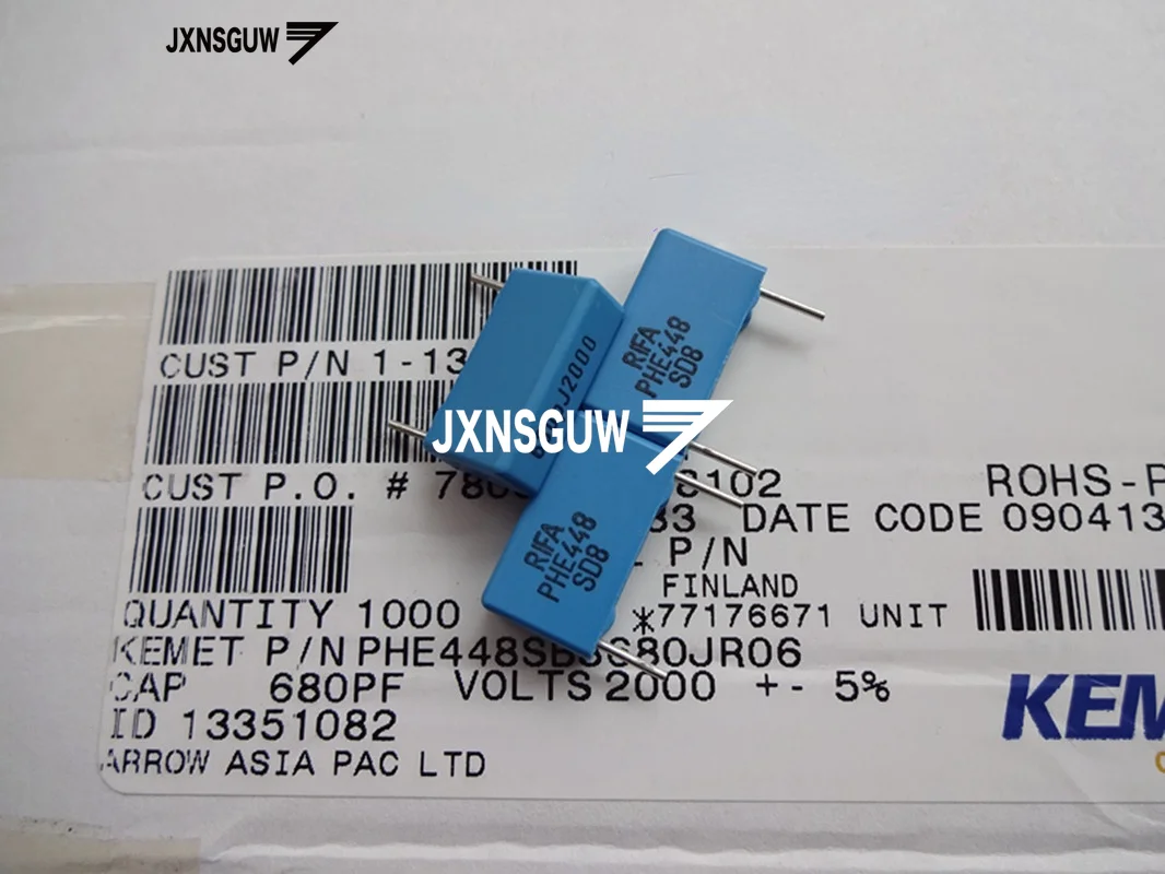 

10PCS NEW Original KEMET RIFA PHE448 5% 680P 2000V P15MM MKP 681/2000V Film capacitor 448 680PF 2000V N68 681