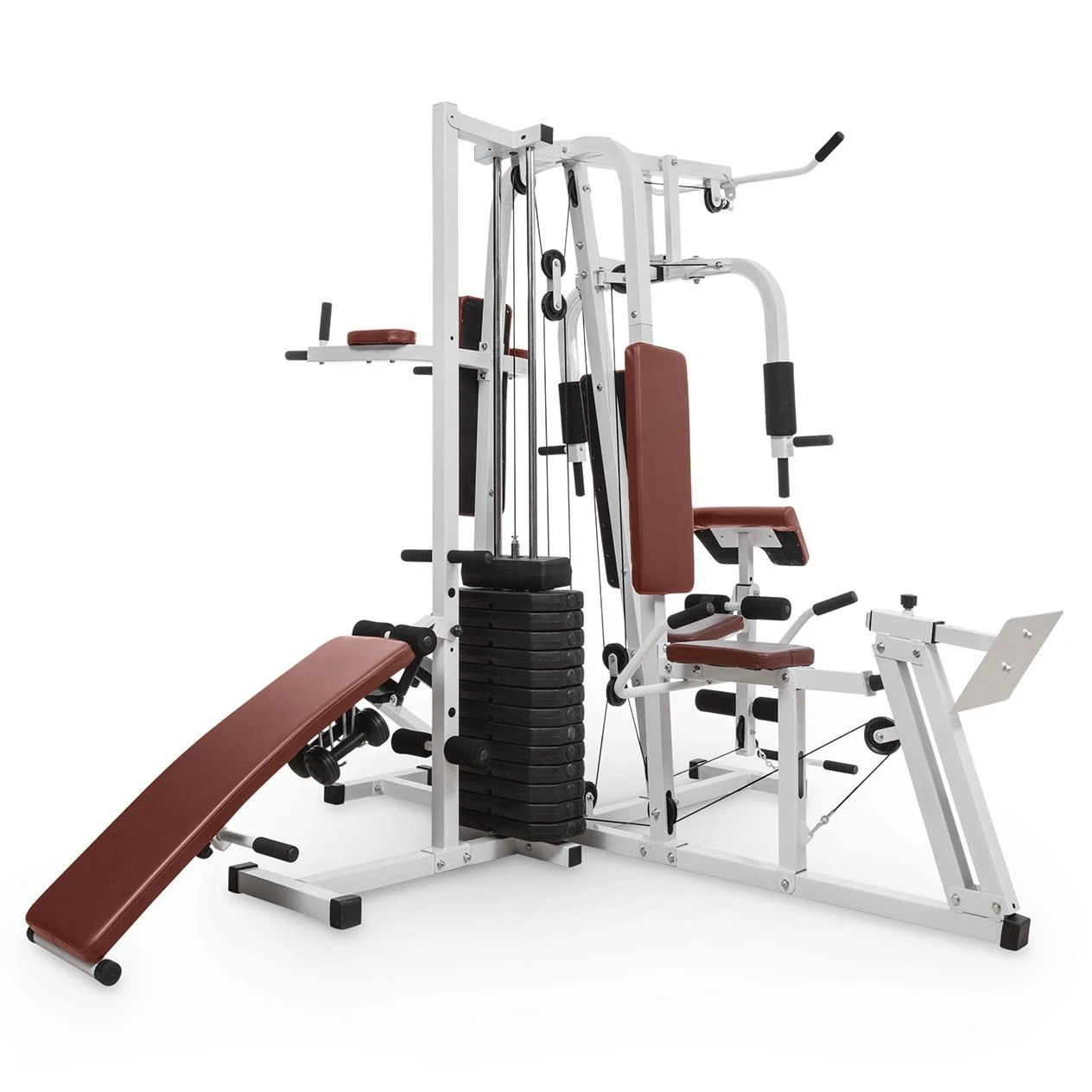 

4-Station Multi Gym Equipment, Multifunctional Home Strength Training Machine