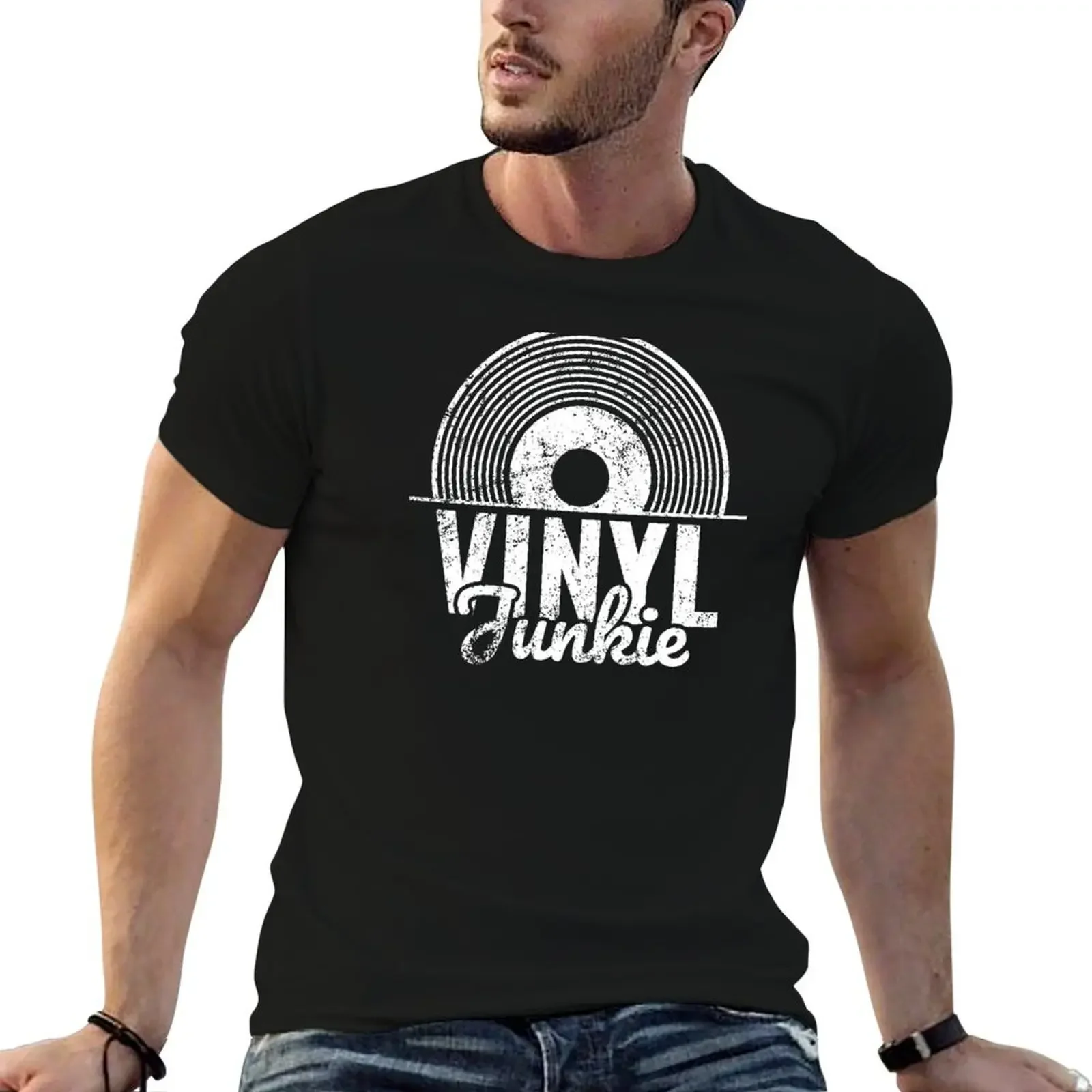 

Record Collector Vinyl Junkie T-Shirt man clothes customs design your own summer clothes men t shirts