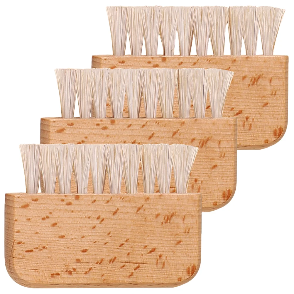 

3 Pcs Manicure Pig Bristle Nail Brush Fingernail for Men Scrub Dust to Clean under Nails Mane Scrubber