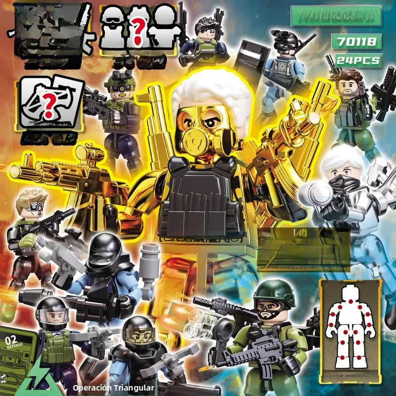 Nuevo 70118 Delta Black Hawk Operation Dual Form Minifiguras Bolsa Sorpresa Juguetes de Construcción DIY para Niños Sets de B...