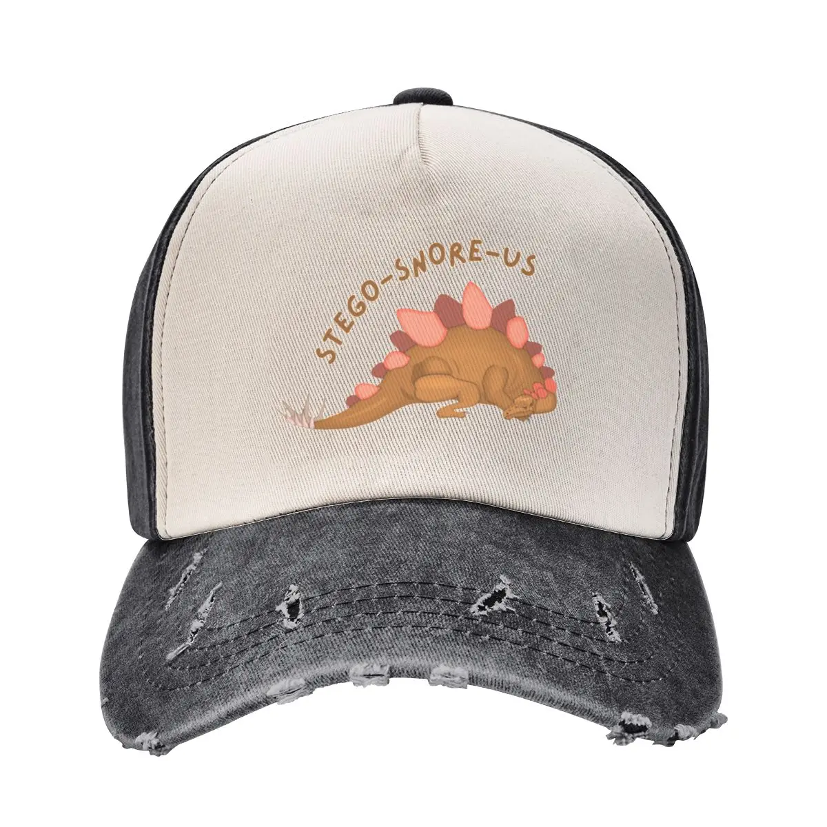 Snoring Dinosaur Stego-Snore-us Sleeping Stegosaurus Baseball Cap Golf Sunhat Sun Cap Men Hats Women's