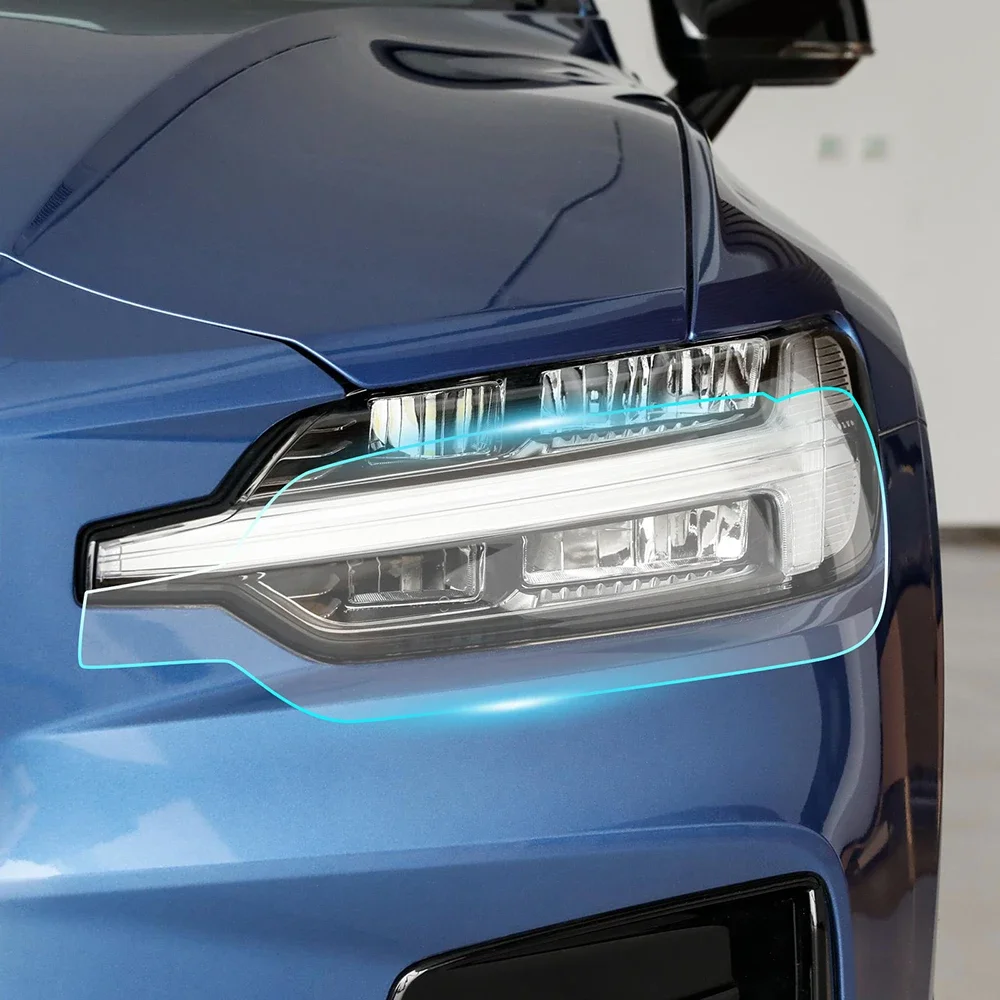 

For Volvo V60 2019-2024 Pre Cut Clear Paint Protection Film TPU 8.5mil Front Headlight Transparent PPF