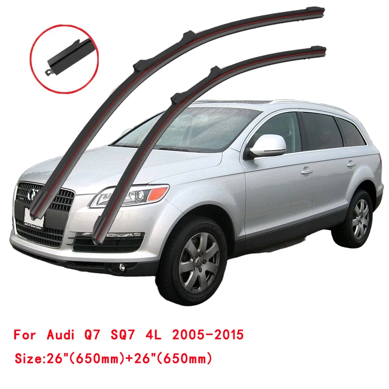 For Audi Q7 4L 2006 2007 2008 2009 2010 2011 2012 2013 2014 2015 Windscreen Windshield Accessories Washer Car Front Wiper Blades