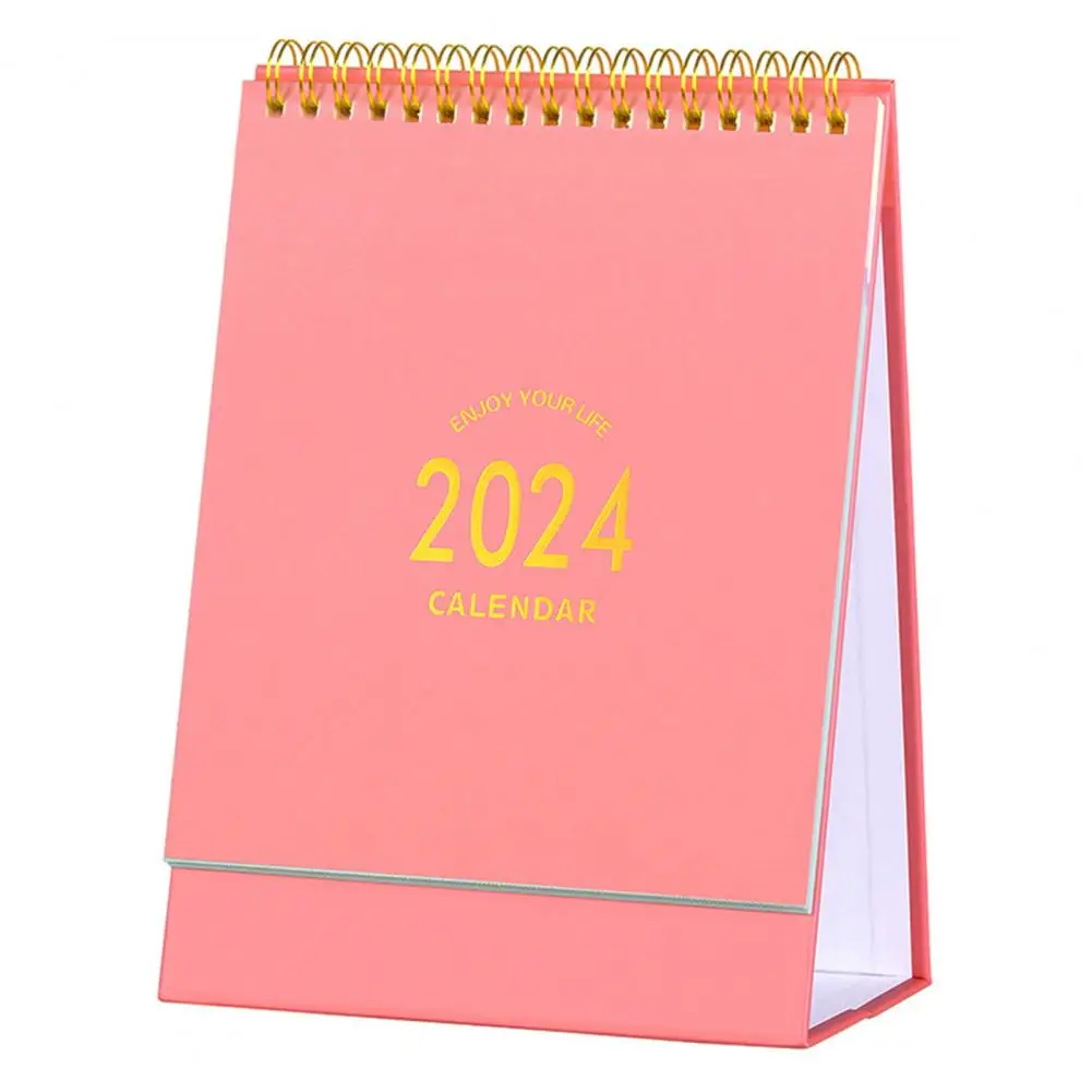 

2024 English Desk Calendar 18 Month Jul Binding Home Office School Monthly Schedule Planner Standing Desktop Calendar