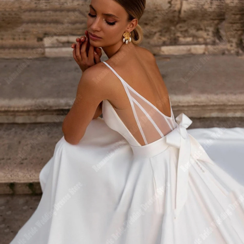 Eleganti donne a-line abiti da sposa romantico dolce profondo scollo a v principessa abiti da sposa banchetto di fidanzamento Vestidos De Novias 2024