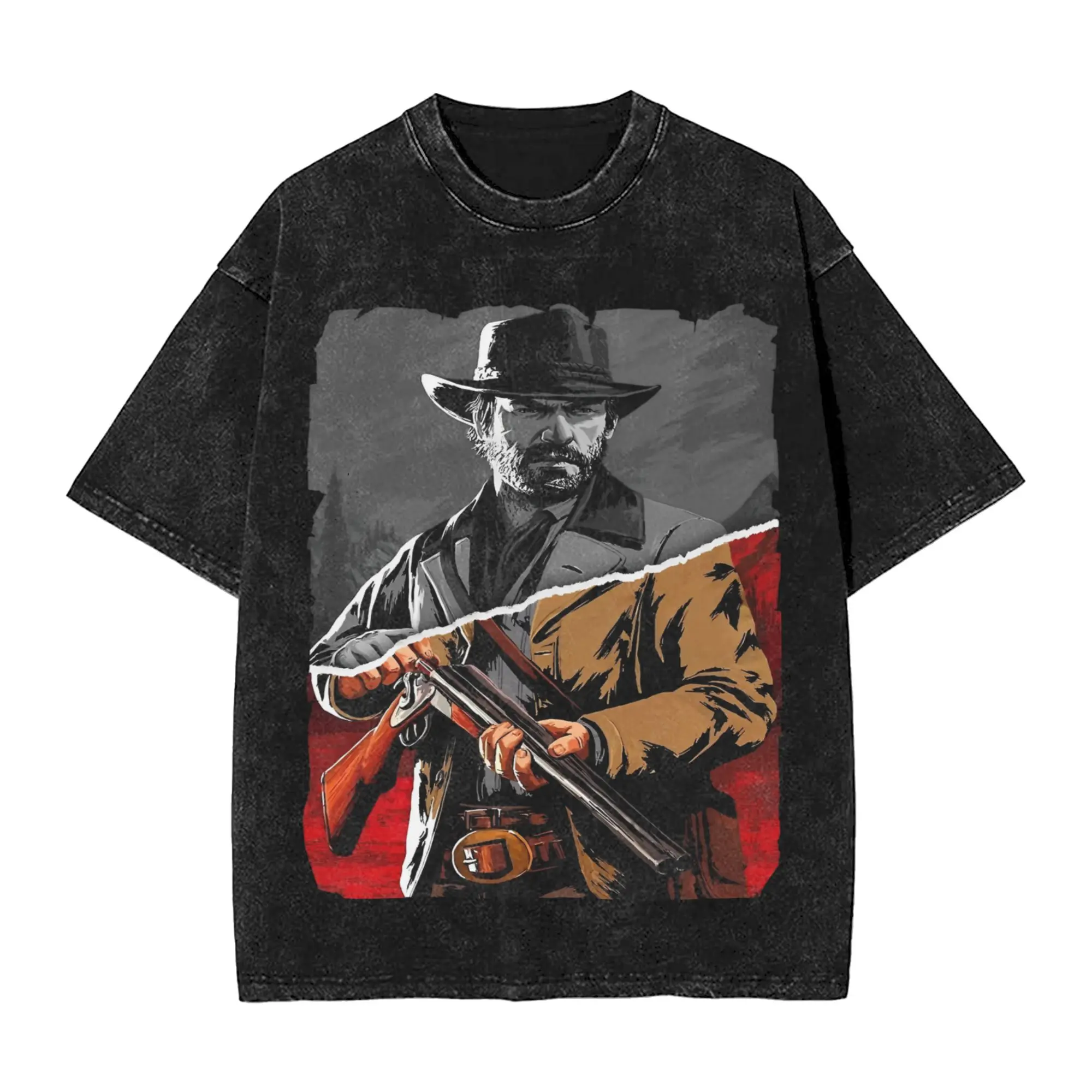 

Red Dead Redemptions 2 T Shirt Film Hippie T-Shirts Short-Sleeved Vintage Tops Summer Cotton Comfortable Oversized Clothing
