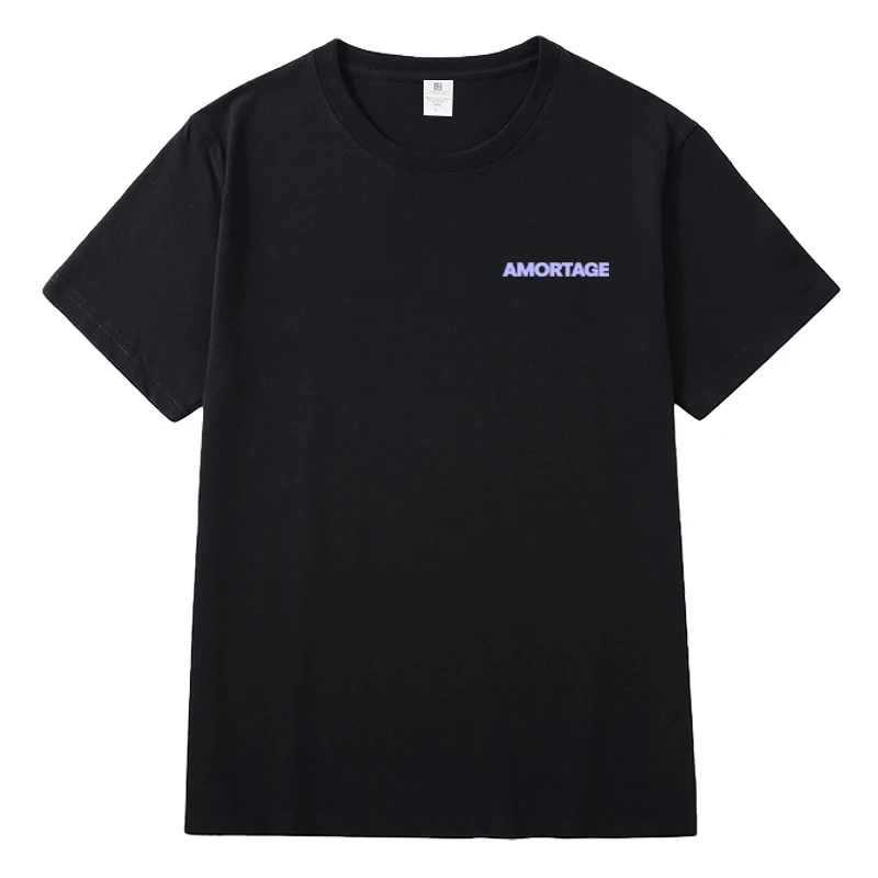 ألبوم Jisoo AMORTAGE the Same Styles Solo Merchandise تي شيرت بأكمام قصيرة للصيف ملابس علوية نسائية قطنية قابلة للتنفس