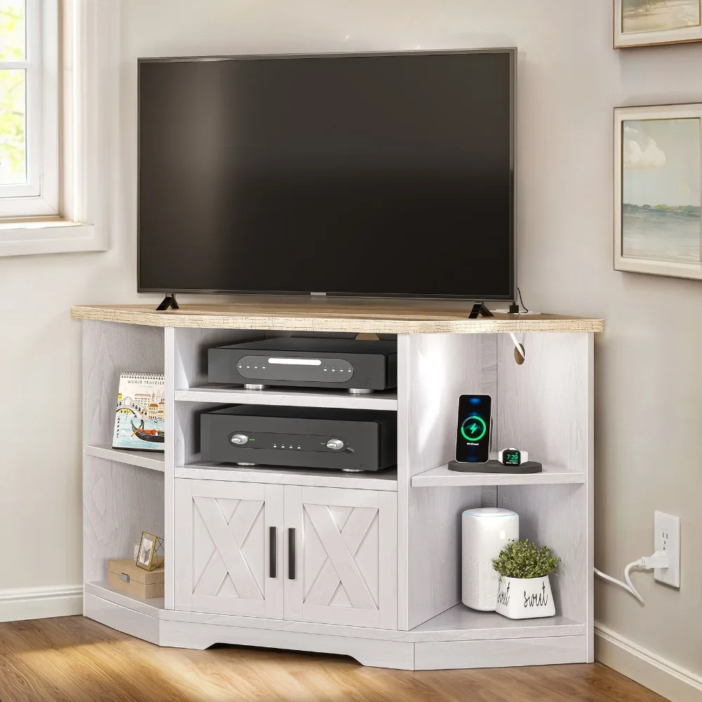 

TV Stand for up to 55" TV Console Entertainment Center with Power Outlet
