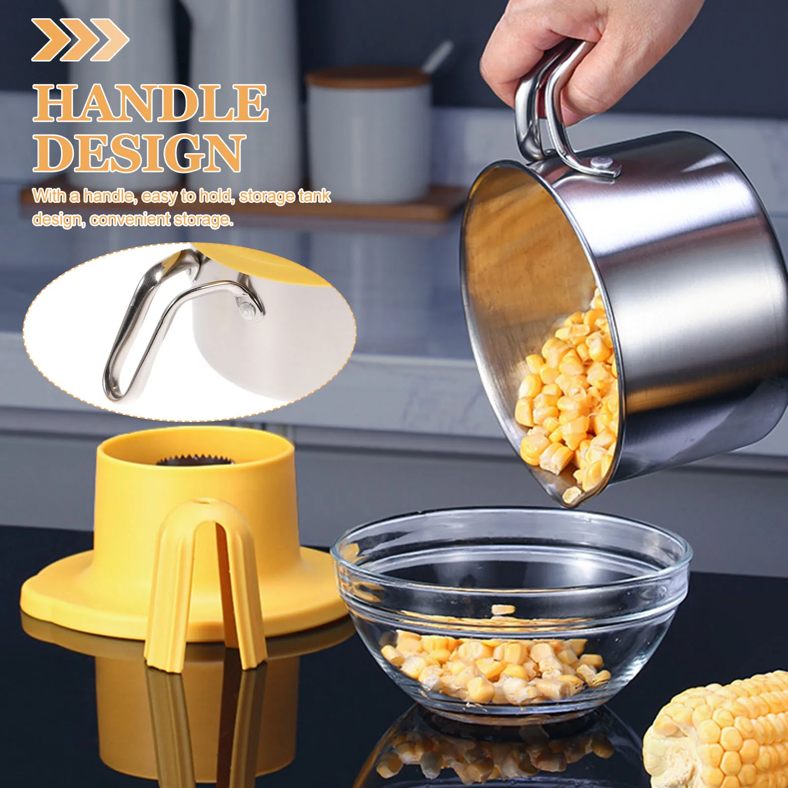 

Threshing Tool Stainless Steel Kitchen Gadget For Fresh Kernels Compact Size Easy Hold Storage Design Home Corn Peeler