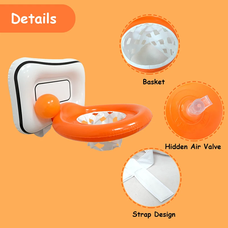 Mini cerceau de basket-ball gonflable, jouets de lancer d'intérieur et d'extérieur, pompe gonflable, jeu amusant, jouets de basket-ball