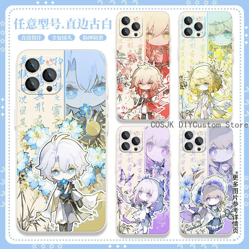 Herta Phainon Castorice Game Honkai: Star Rail Iphone 15 Promax Чехол для телефона Держатель для телефона IPhone 16, 13, 15, 14, защитные чехлы в подарок