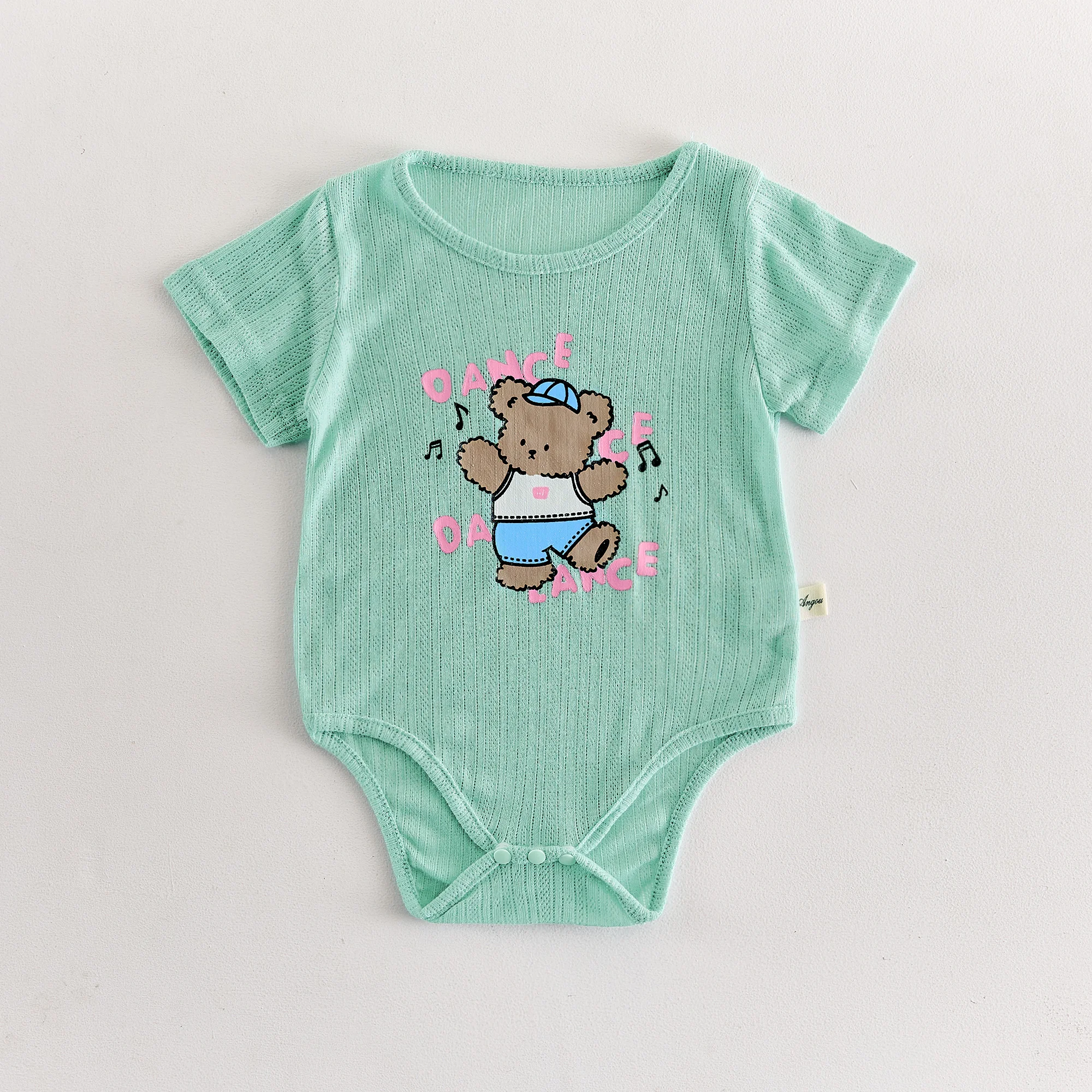 Korean-style INS Summer New Candy Color Printed Crawling Suit Baby Comfortable and Fashionable Onesie