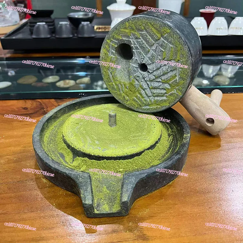 Matcha Stone Mill Kindergarten Early Education Household Handmade Teaching Bluestone Small Stone Mill Winery Ornament