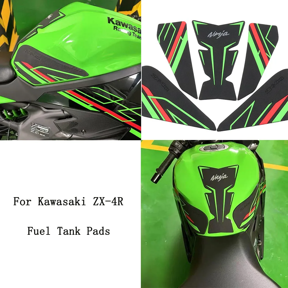 

ZX4R ZX4RR Motorcycle Fuel Tank Pads Sticker Side Gas Knee Grip Protector Traction Decals For Kawasaki ZX-4R ZX-4RR