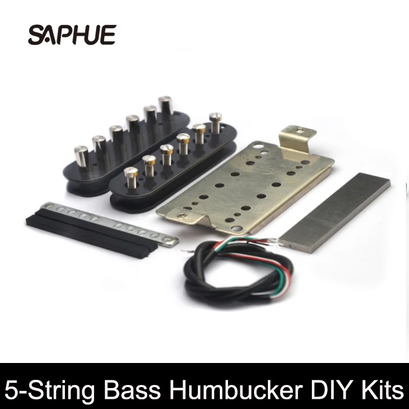 

Alnico 5 Humbucker Pickup Kits, Cupronickel Baseplate, Fixed, Adjustable Pole Piece, 4C Cable Pickup Kits