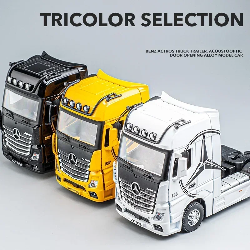 1:36 Mercedes-Benz ACTROS Simulation Alloy Truck Head Model with