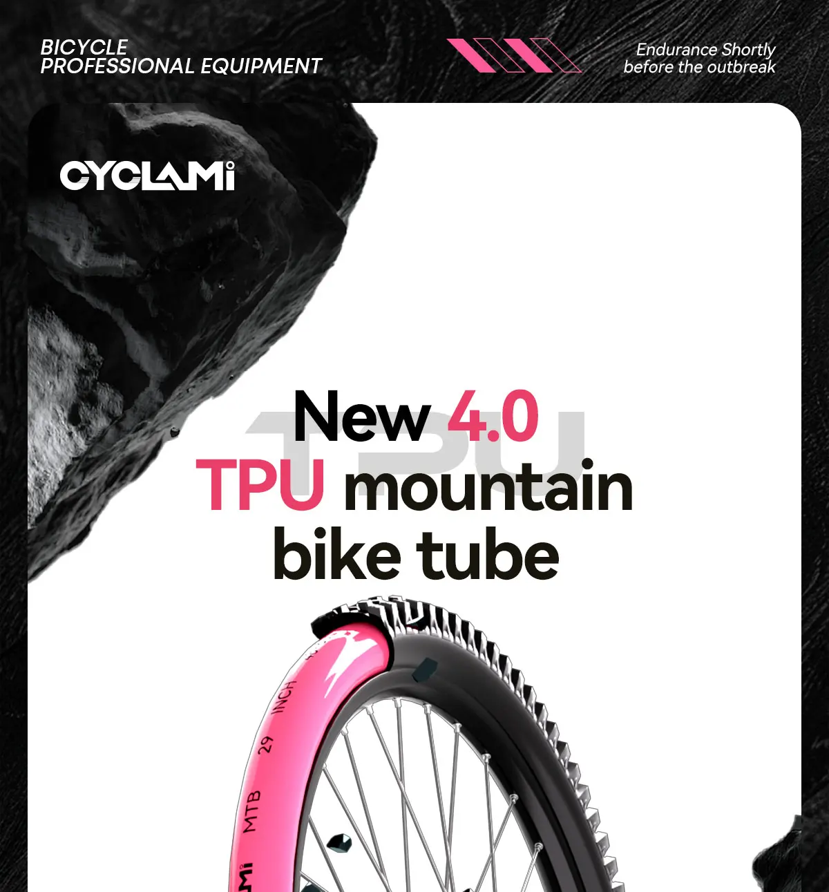 CYCLAMI Ultraleichter Fahrradschlauch MTB 26 27,5 29 Zoll Fahrrad TPU-Reifen 45mm Metall Französisches Presta-Ventil Superleicht für 1,9~2,5 – Detail 12