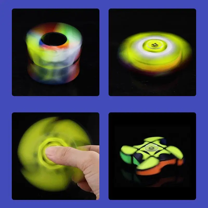 Magic Cube Windmill 133 Spinner Puzzle Speedcube Fingertip Gyro Twist Anti-Anxiety Fidget Toys 2 In 1 Puzzle Toys Fidget Toys