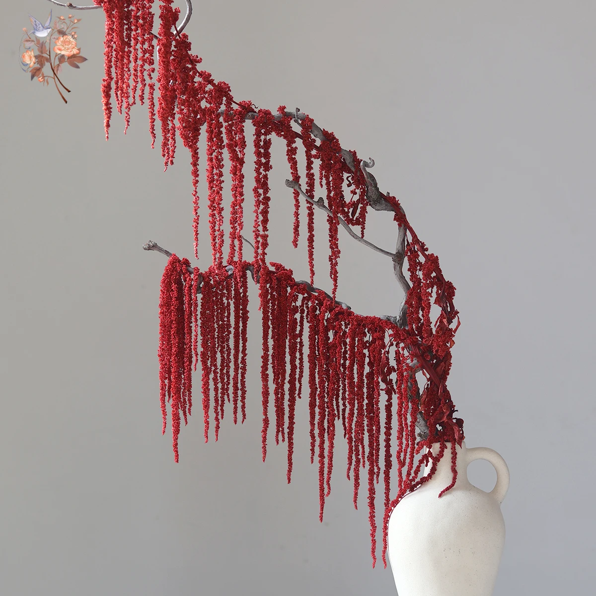 3 قطعة الزهور المجففة المعلقة عشاق القطيفة الطبيعية الدموع عيد الميلاد الديكور المنزل حفلة ساحة حديقة ترتيبات قوس الزفاف #5