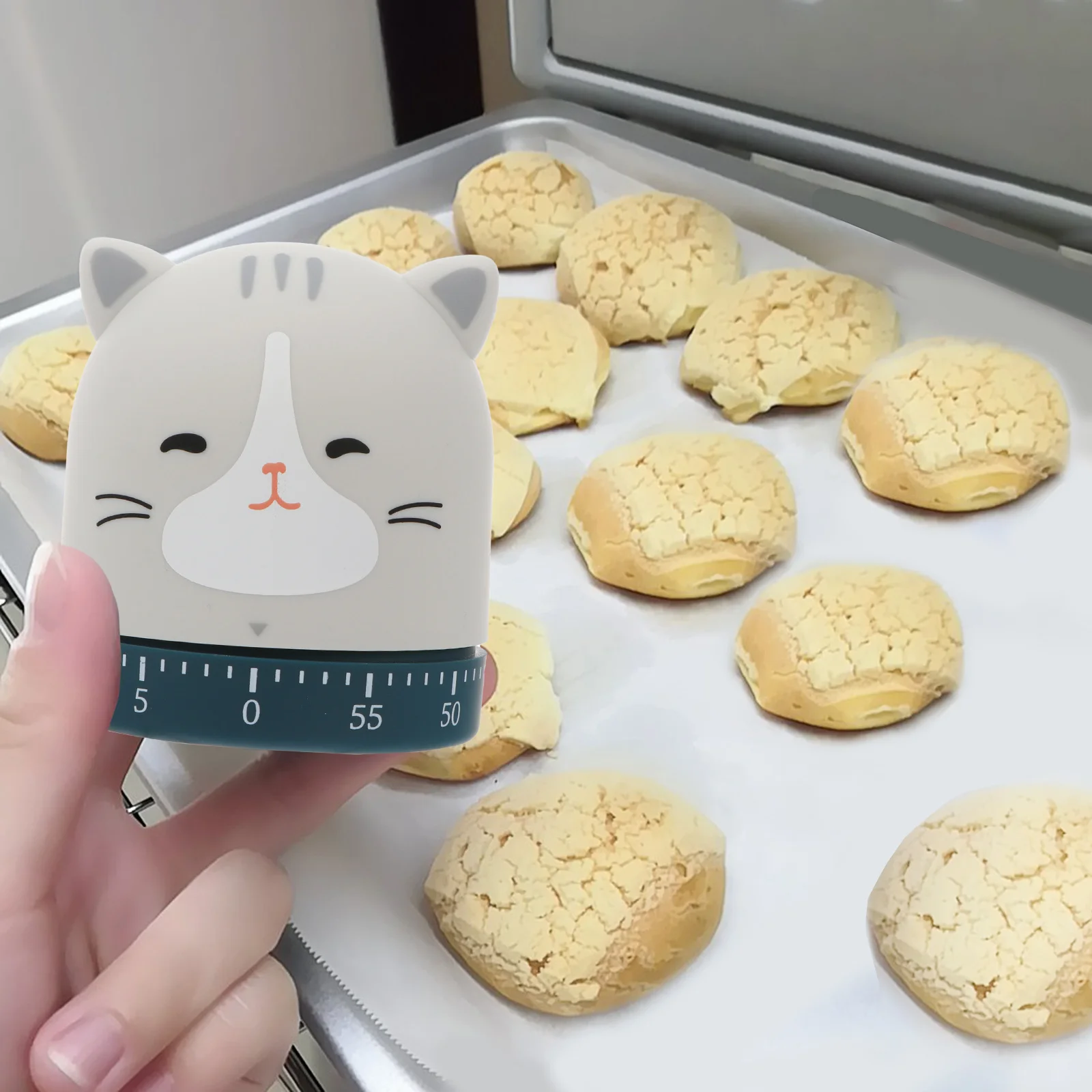 

Kitchen Timer Manual Mechanical 60 Minute Countdown Baking Cooking Alarm for Kids Elderly Cartoon Animal Design Chef Clock