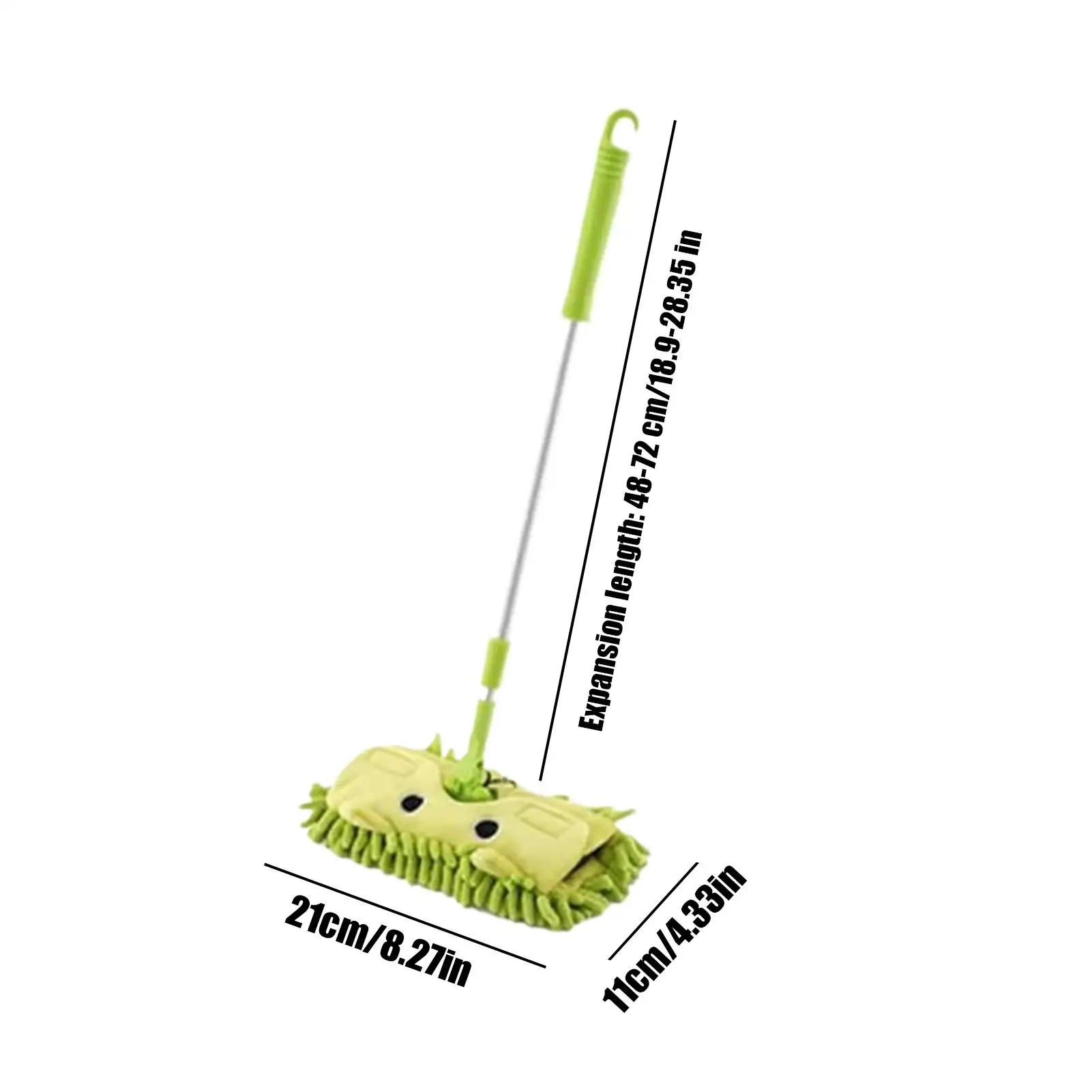 Kids Cleaning Mop Detachable Telescopic Funny Cute Cartoon Pretend Play Cleaning Mop For Boys Girls Early Childhood Housekeeping