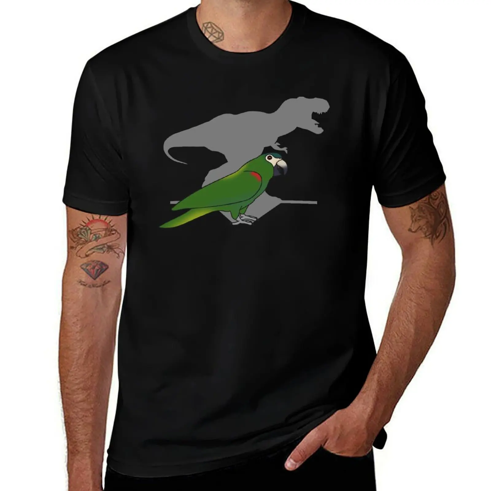 

t-rex Hahn's Macaw parrot T-Shirt man t shirt graphic t shirt custom print man t shirt luxury T-Shirt