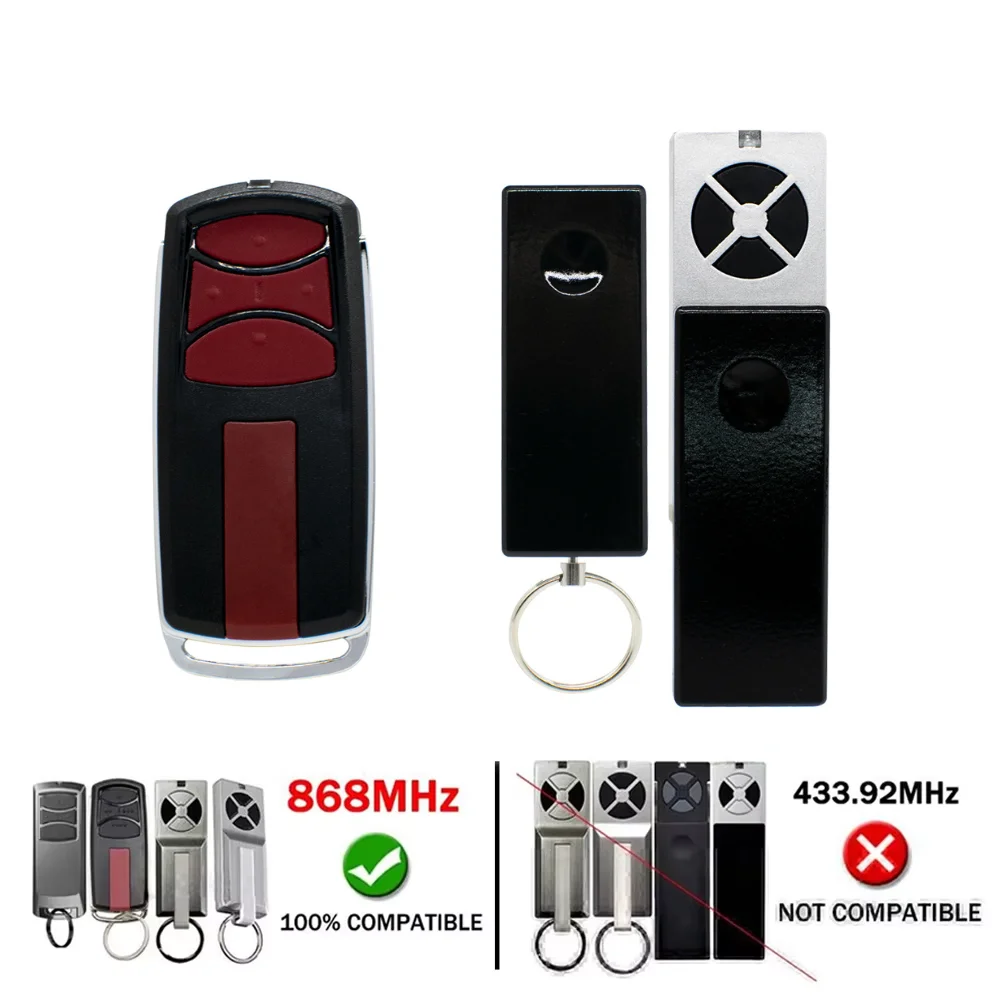 TX4EVF TX2REV TX4REV TX4REVF 4 Channel 868MHz Rolling Code Garage Remote Control Keychain Transmitter