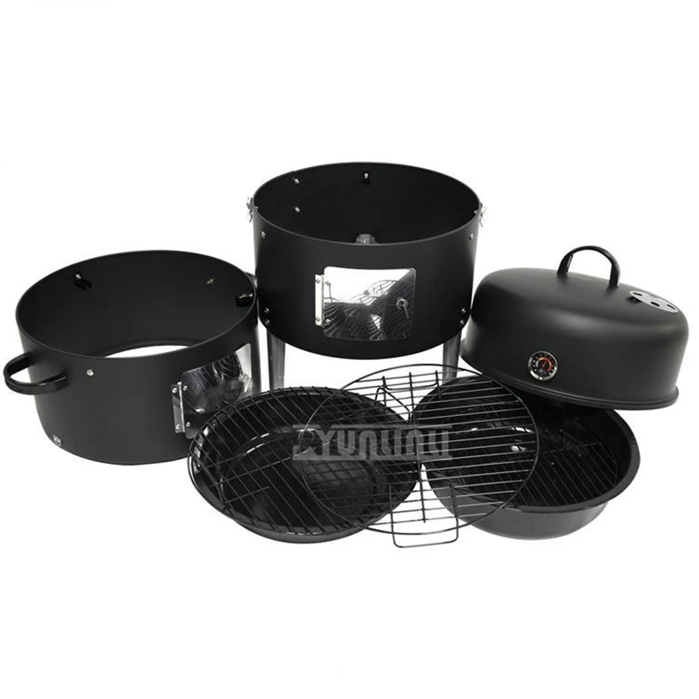 

Two layers 3 in 1 Portable Barbecue Grill Outdoor Cooking Camping Barbecue Grill Heating Stove Picnic Desktop Charcoal Grill