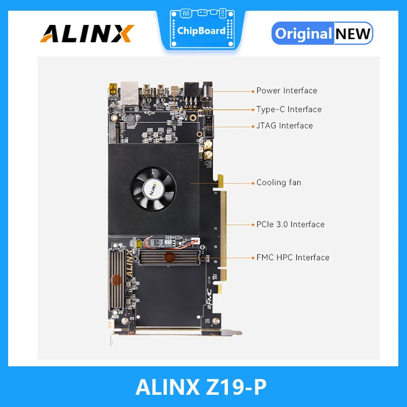 ALINX-Z19-P: Xilinx Zynq UltraScale + MPSoC PCIE AI Conselho de Desenvolvimento FPGA, Placa Demo XCZU19EG