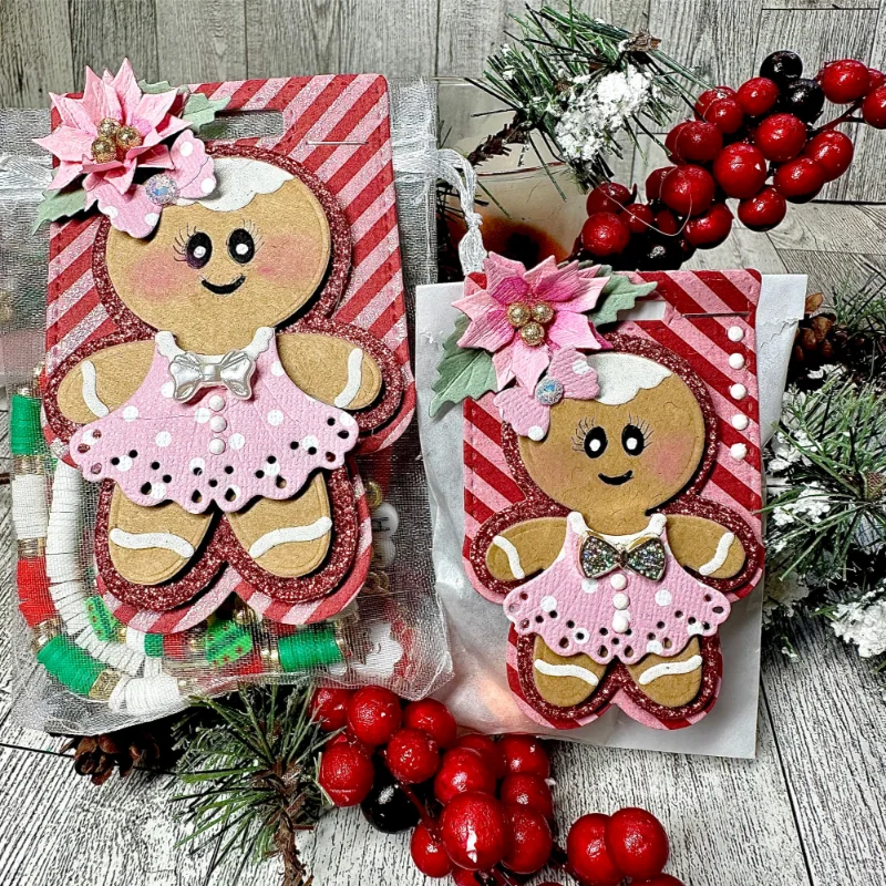 Gingerbread Girl Bag Decoration Metal Cutting Dies for DIY Scrapbooking Album Paper Cards Decorative Crafts Embossing Die Cuts