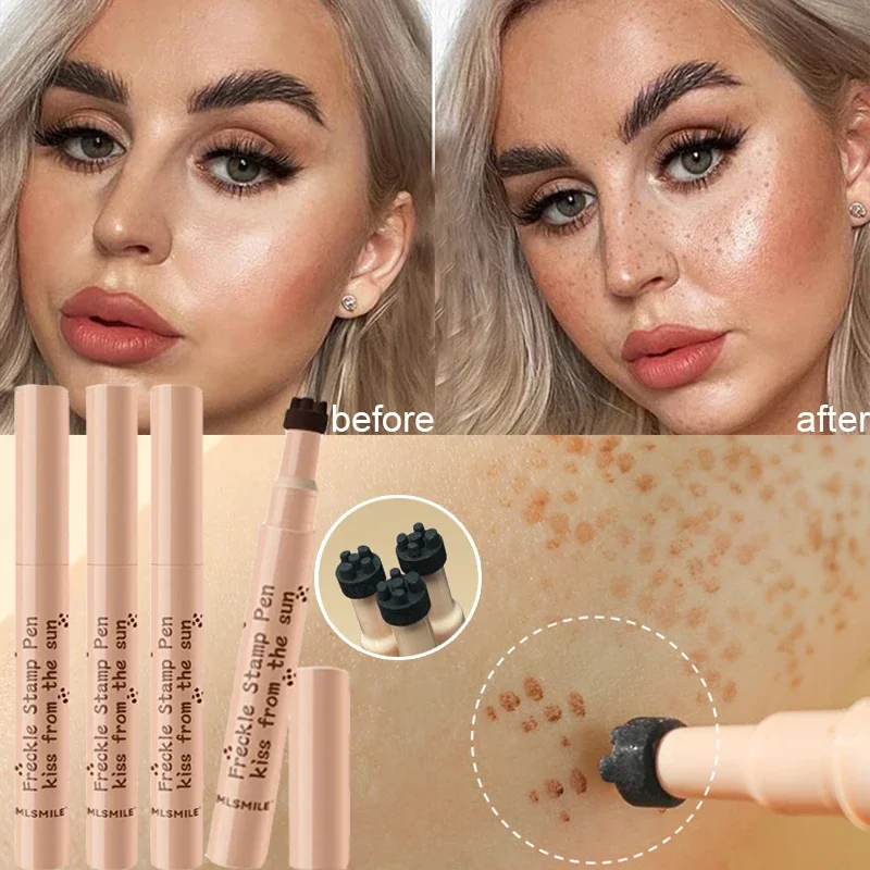 

Brown Lifelike Fake Freckle Pen Natural Dot Spot Pen Waterproof Long Lasting Stamp Freckle Pencil Face Concealer Makeup Cosmetic