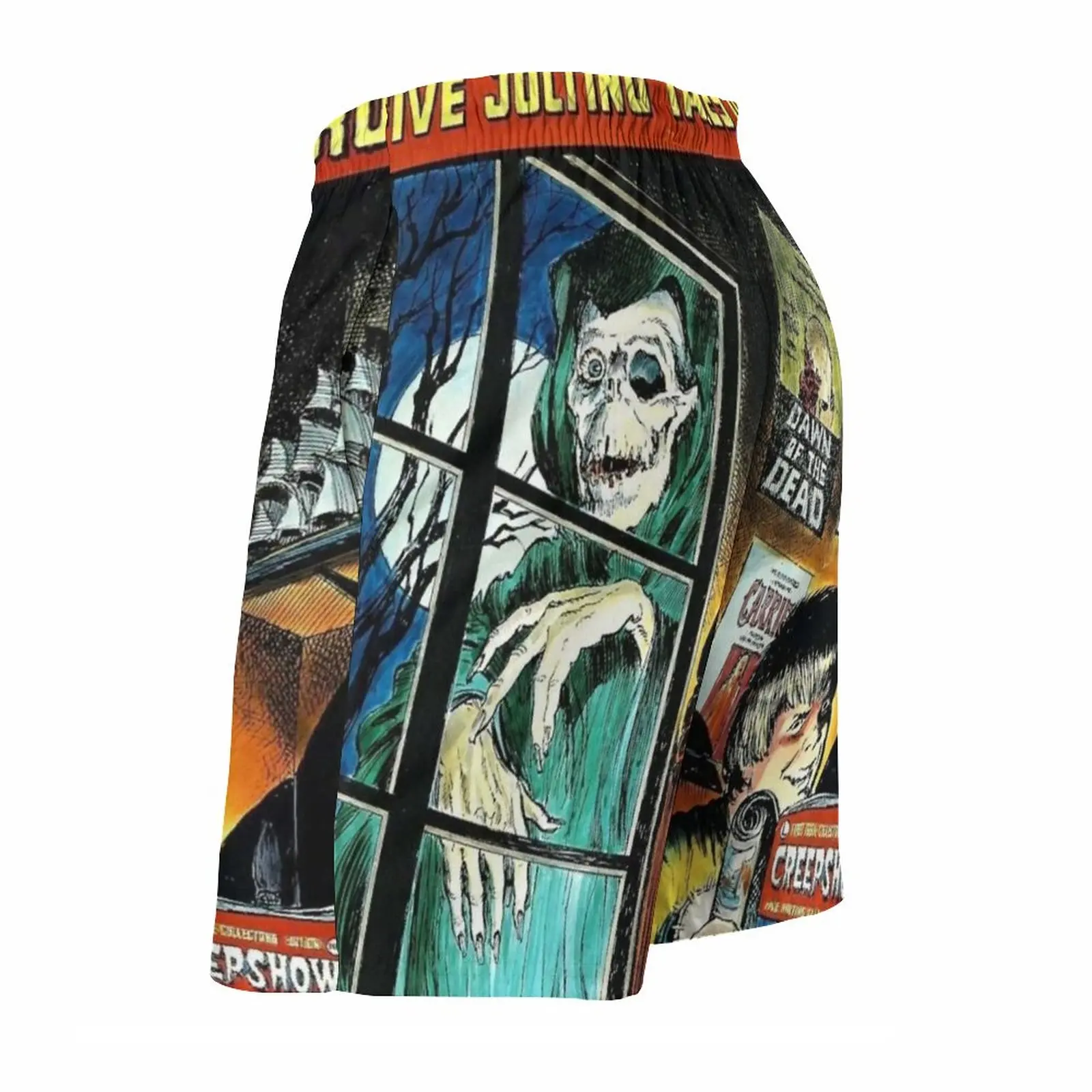 Creepshow Men'S Swim Trunks Quick Dry Volley Beach Shorts With Pockets For Men'S Creepshow Stephen King Horror Stories Zombie