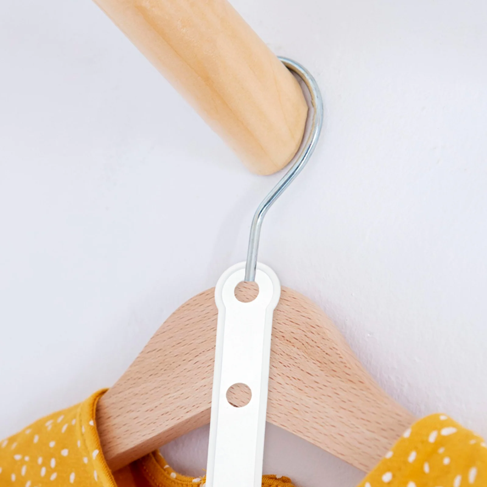 

10pcs Hanger Connection Strips Garment Extensions Plastic Clothes Hanging Suit Display Connectors Closet Organizer White Stable