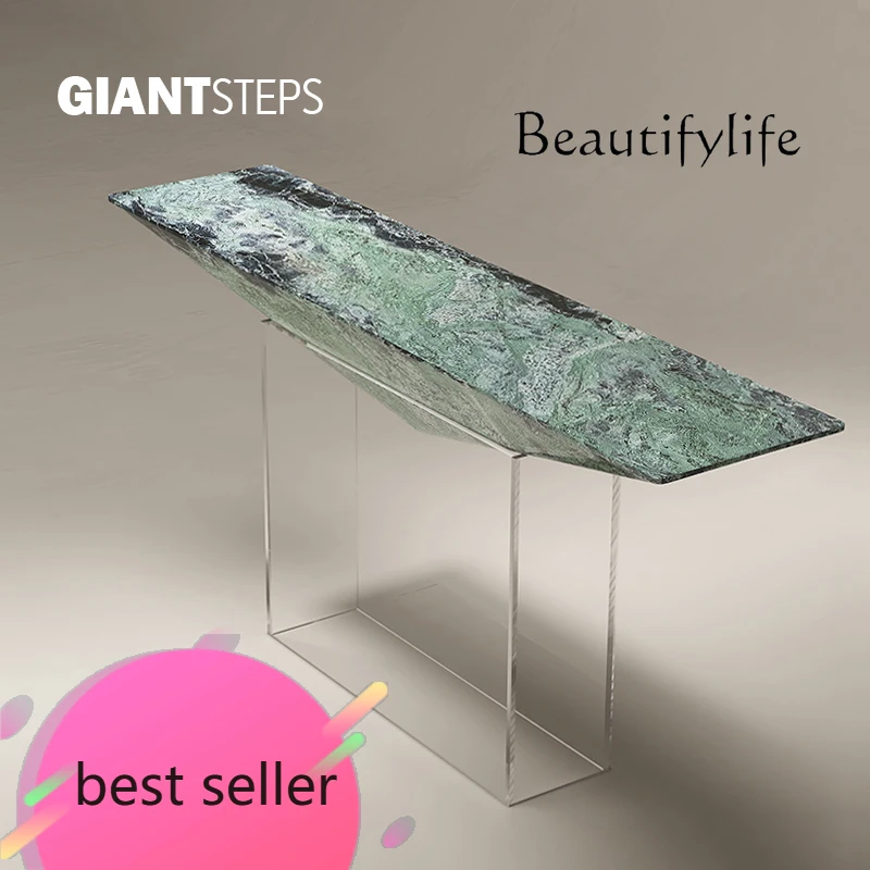 

NEW Italian-style home light luxury entrance cabinet against the wall marble acrylic entrance table customization