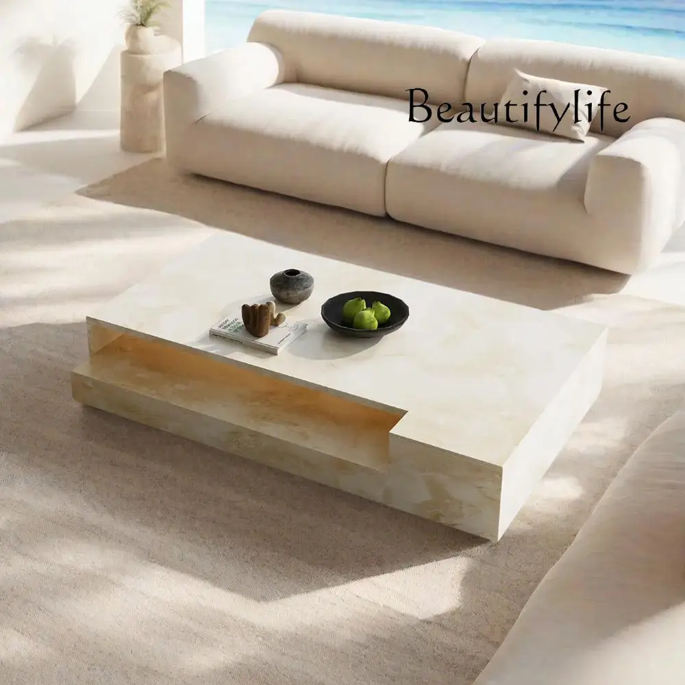 Rectangular Designer Tea Table Custom Living Room Centerpiece" Pink Jade Marble Coffee Table - Luxury Slate Stone
