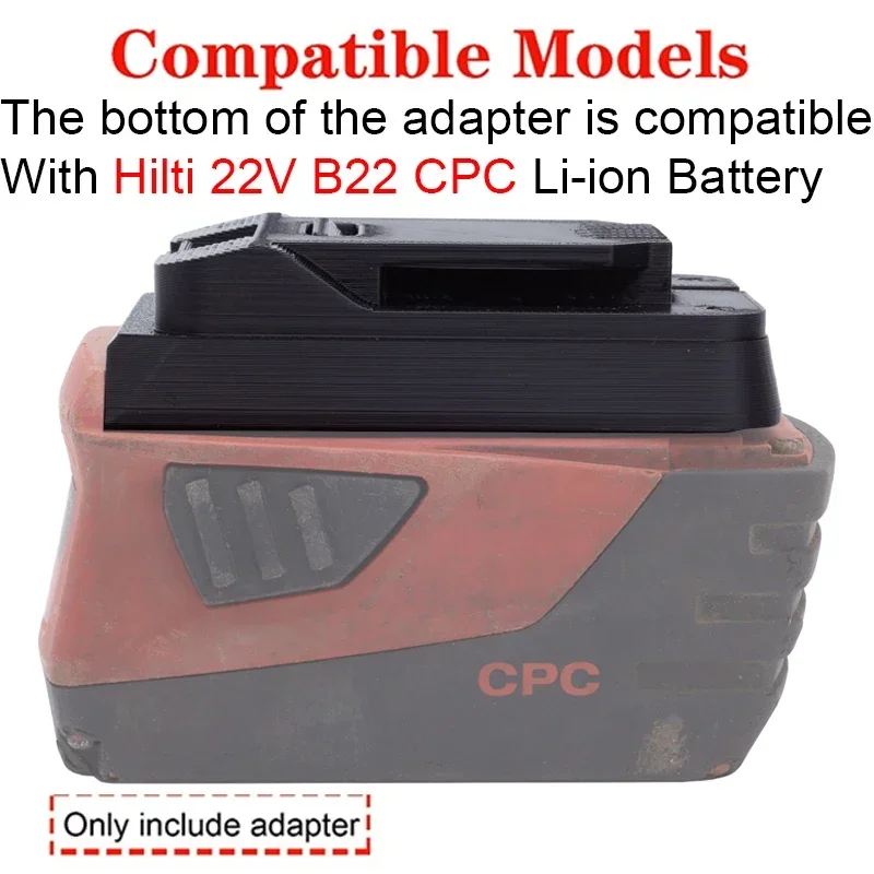 Adapter For HIlti 22V B22 CPC Lithium Battery Converts To Ferrex 20V Li-ion Battery Wireless Modified Power Tool Accessories