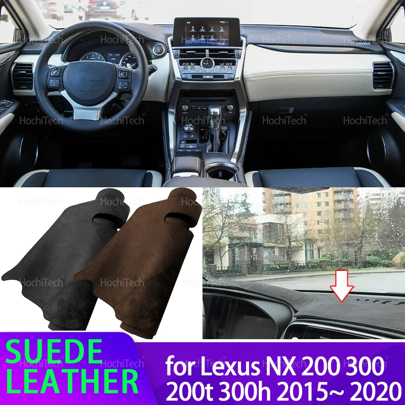 

Inner Black Suede Leather Dashboard Cover Dash Mat Carpet DashMat Pad for Lexus NX 2015~2020 NX200t NX300h NX200 NX300 200t 300h