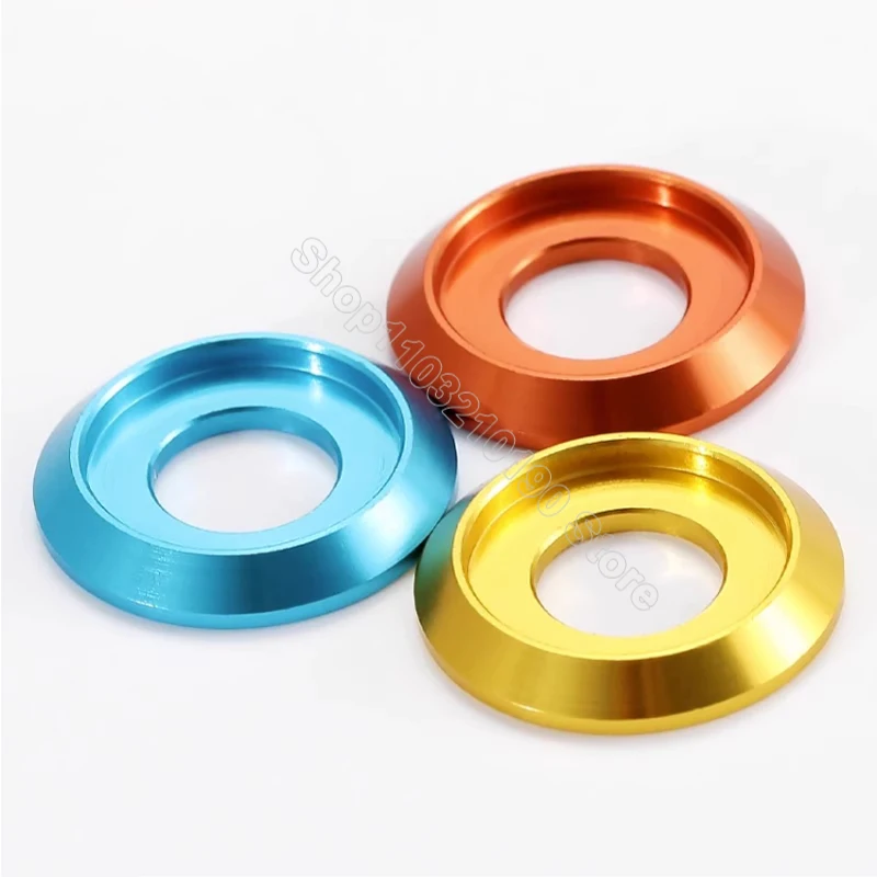 2-10 pz M2 M2.5 M3 M4 M5 M6 M8 rondelle colorate in lega di alluminio tappo tondo guarnizione a tazza per vite a testa bombata accessori per auto RC